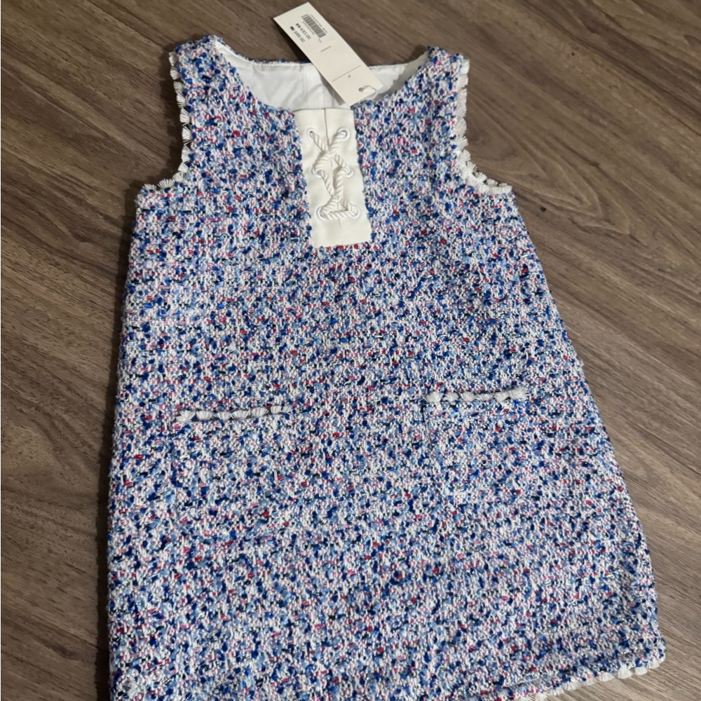 Janie and Jack Multicolor Tweed Formal Dress sz 2T
